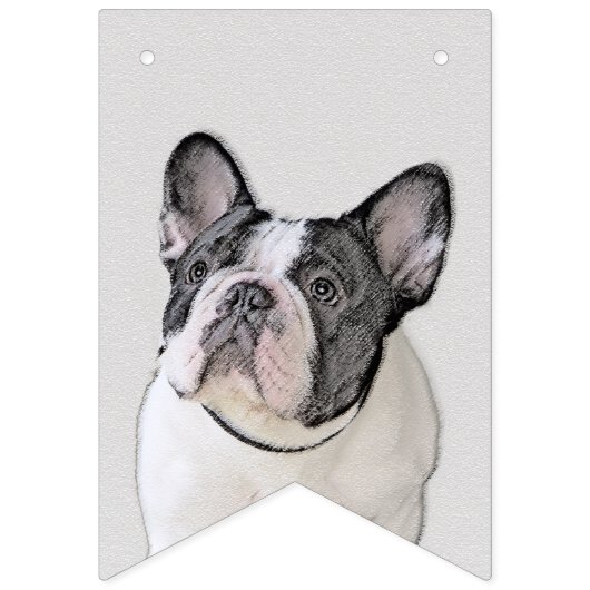 Franse Bulldog (Brindle Pied) - Schilderen - Dog A Vlaggetjes (Eerste vlag)