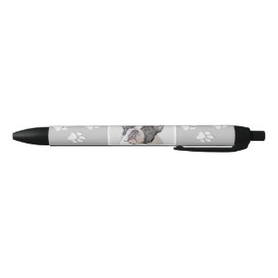 Franse Bulldog (Brindle Pied) - Schilderen - Dog A Zwarte Inkt Pen