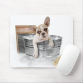 Franse Bulldog Brown & White Puppy Dog Inname Bath Muismat (Met muis)