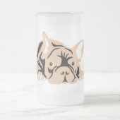 Franse Bulldog bruin Matglas Bierpul (Center)