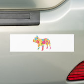 Franse Bulldog Bumpersticker (Op auto)