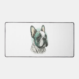 Franse bulldog bureaumat