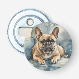 Franse Bulldog Button Flesopener