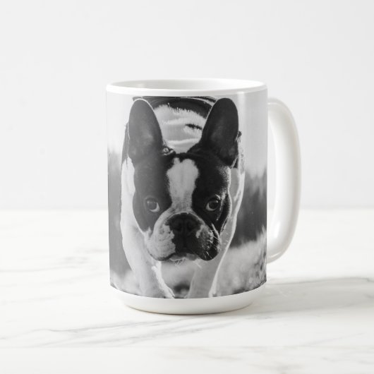 Franse Bulldog BW Coffee-Mok Koffiemok (Voorkant rechts)