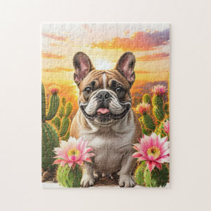 Franse Bulldog Cactus Franse Bulldog Legpuzzel