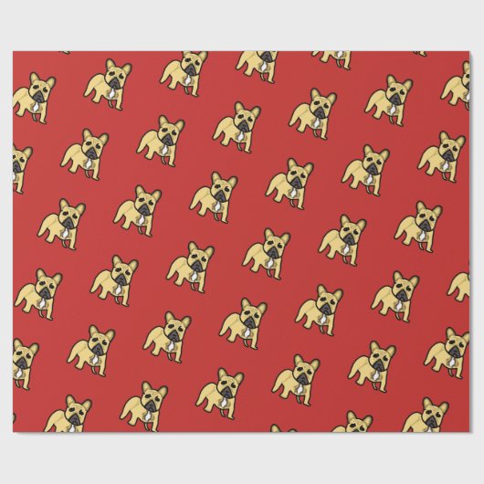 Franse Bulldog Cadeaupapier (Vlak)