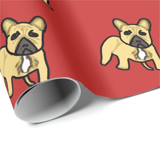 Franse Bulldog Cadeaupapier (Rol Hoek)