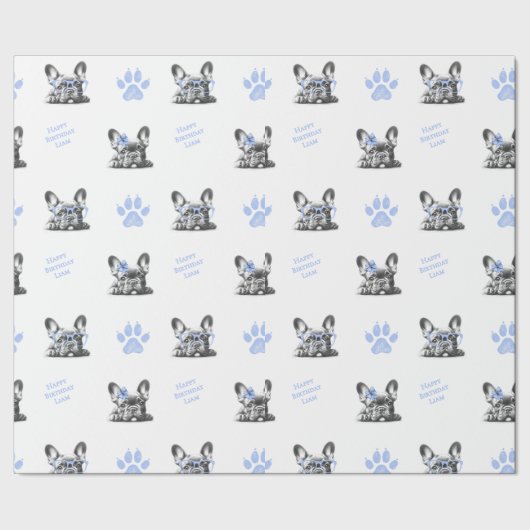 Franse Bulldog Cadeaupapier (Zoom)