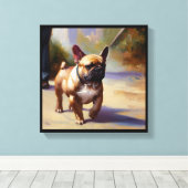 Franse Bulldog Canvas Afdruk (Insitu (Houten vloer))