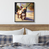 Franse Bulldog Canvas Afdruk (Insitu (Slaapkamer))