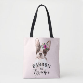 Franse Bulldog Canvas tas - Roze
