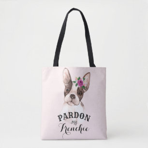 Franse Bulldog Canvas tas - Roze