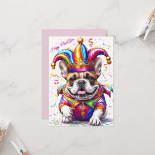 Franse Bulldog Carnaval Franse Bulldog Kaart
