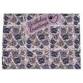 Franse Bulldog Cartoon Head, naadloos patroon Groot Cadeauzakje (Voorkant)