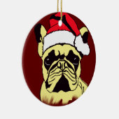 Franse Bulldog Cartoon Ornament (Rechts)
