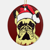 Franse Bulldog Cartoon Ornament (Links)