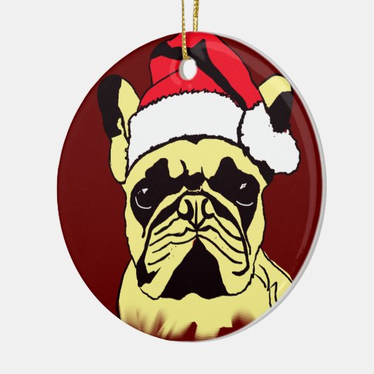 Franse Bulldog Cartoon Ornament (Links)
