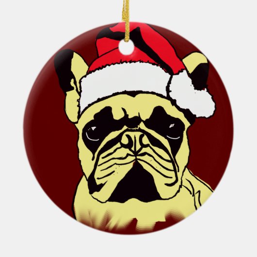 Franse Bulldog Cartoon Ornament (Achterkant)
