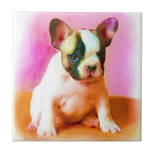 Franse Bulldog Ceramic Tile Tegeltje
