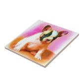 Franse Bulldog Ceramic Tile Tegeltje (Zijkant)