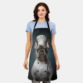 Franse Bulldog Chef Frenchie Schort (Gedragen)