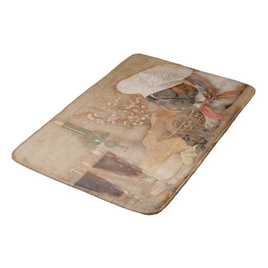 Franse Bulldog Chef Kitchen of Badmat (Gekanteld)