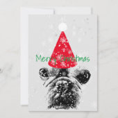 Franse Bulldog Christma Kaart (Voorkant)