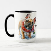 Franse Bulldog Christmas Mok Cup (Links)