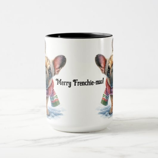 Franse Bulldog Christmas Mok Cup (Midden)