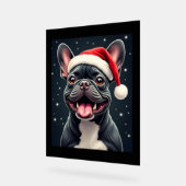 Franse Bulldog Christmas T-shirt met lange mouwen Acryl Bord (Hoek)