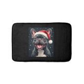 Franse Bulldog Christmas T-shirt met lange mouwen Badmat (Voorkant)