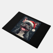 Franse Bulldog Christmas T-shirt met lange mouwen Deurmat (Schuin)