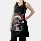 Franse Bulldog Christmas T-shirt met lange mouwen Schort (Insitu)
