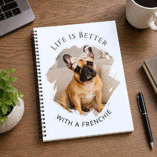 Franse Bulldog citaat foto Notitieboek