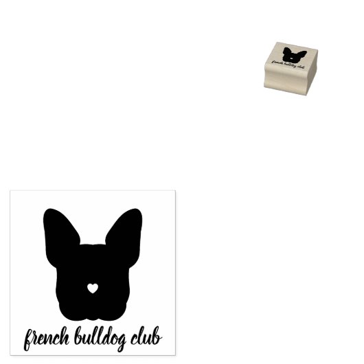 Franse Bulldog Club Rubberstempel (Gestempeld)