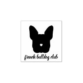 Franse Bulldog Club Rubberstempel (Afrduk)