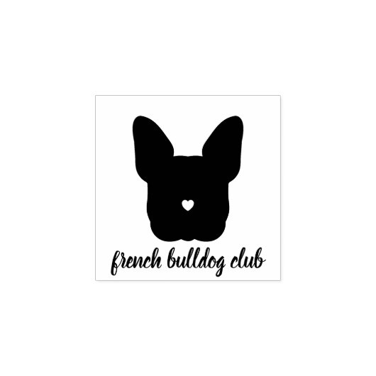 Franse Bulldog Club Rubberstempel (Afrduk)