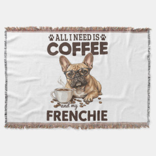 Franse Bulldog Coffee Frenchie Hond Deken