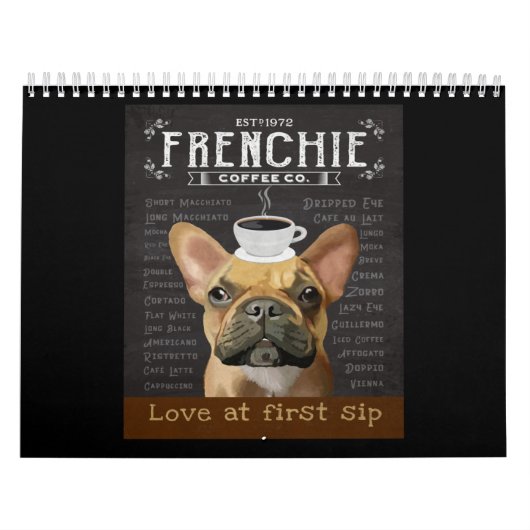 Franse Bulldog Coffee Kalender (Hoes)
