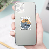 Franse Bulldog Coffee Knuffels Grappige Infographi Sticker (Telefoon)