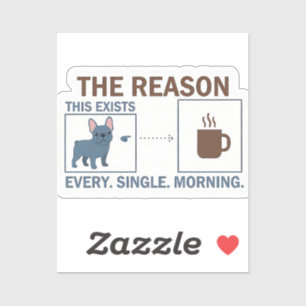 Franse Bulldog Coffee Reden Infographic Grappige H Sticker