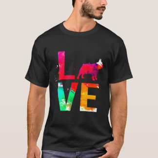 Franse Bulldog Colorful French Bulldog T-shirt