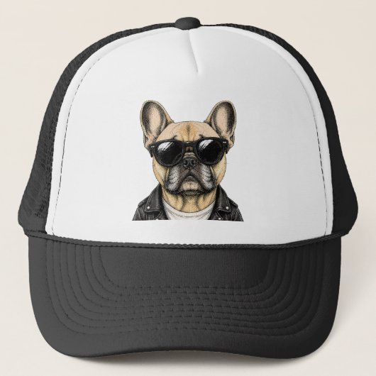 Franse Bulldog Coolle Hondengrafiek Trucker Pet (Voorkant)