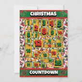 Franse Bulldog Counterdown-kerstrecorder Feestdagenkaart (Voorkant)