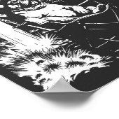 Franse Bulldog Cowboy UFO Poster (Hoek)