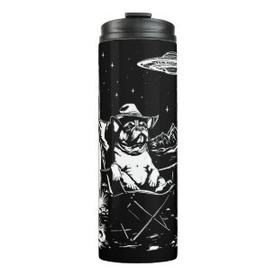 Franse Bulldog Cowboy UFO Thermosbeker
