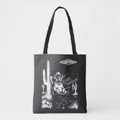 Franse Bulldog Cowboy UFO Tote Bag (Voorkant)