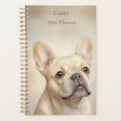 Franse Bulldog Cream Frenchie Portret Persoonlijk Planner (Voorkant)