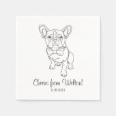 franse bulldog custom.servet hond bruiloft servet (Voorkant)