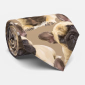 Franse Bulldog Cute Dog Pet Animal Art Stropdas (Opgerold)